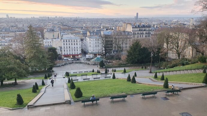 a view of Paris from Montmartre - a great place to visit with children