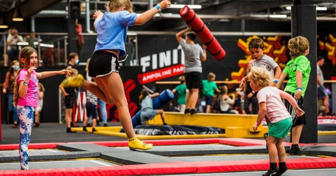 Infinity Trampoline is a top activity to do with kids in Cardiff