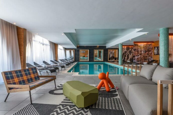 A deluxe ski hotel in France for families