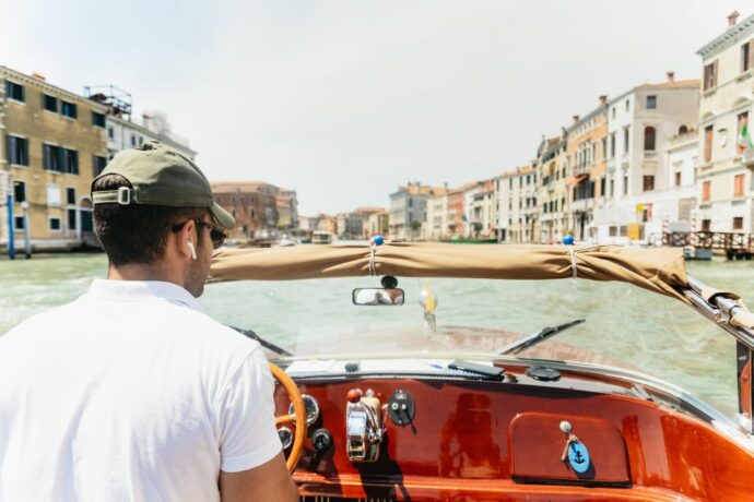 A water taxi in Venice makes a perfect introduction to the city with kids