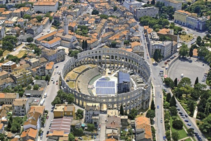 Pula Amphitheatre is among the best preserved Roman arenas - things to do in Istria with kids