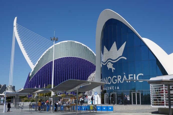 Oceanografic is a great indoor aquarium to visit with children in Valencia
